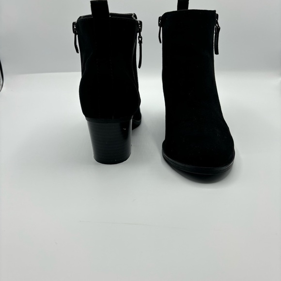 Liz Claiborne Black Flex Zip Up "Salem" Ankle Boots Heeled Size 7 - Picture 6 of 9